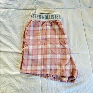 Hollister Pink Plaid Sleep Shorts